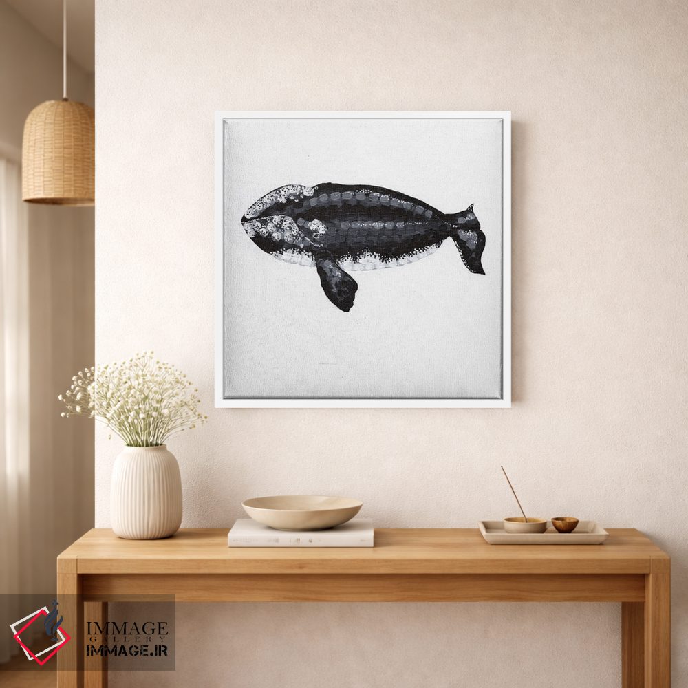 تابلو دکوراتیو نهنگ راست، آواز اعماق اثر کلسی امبلو - D1W