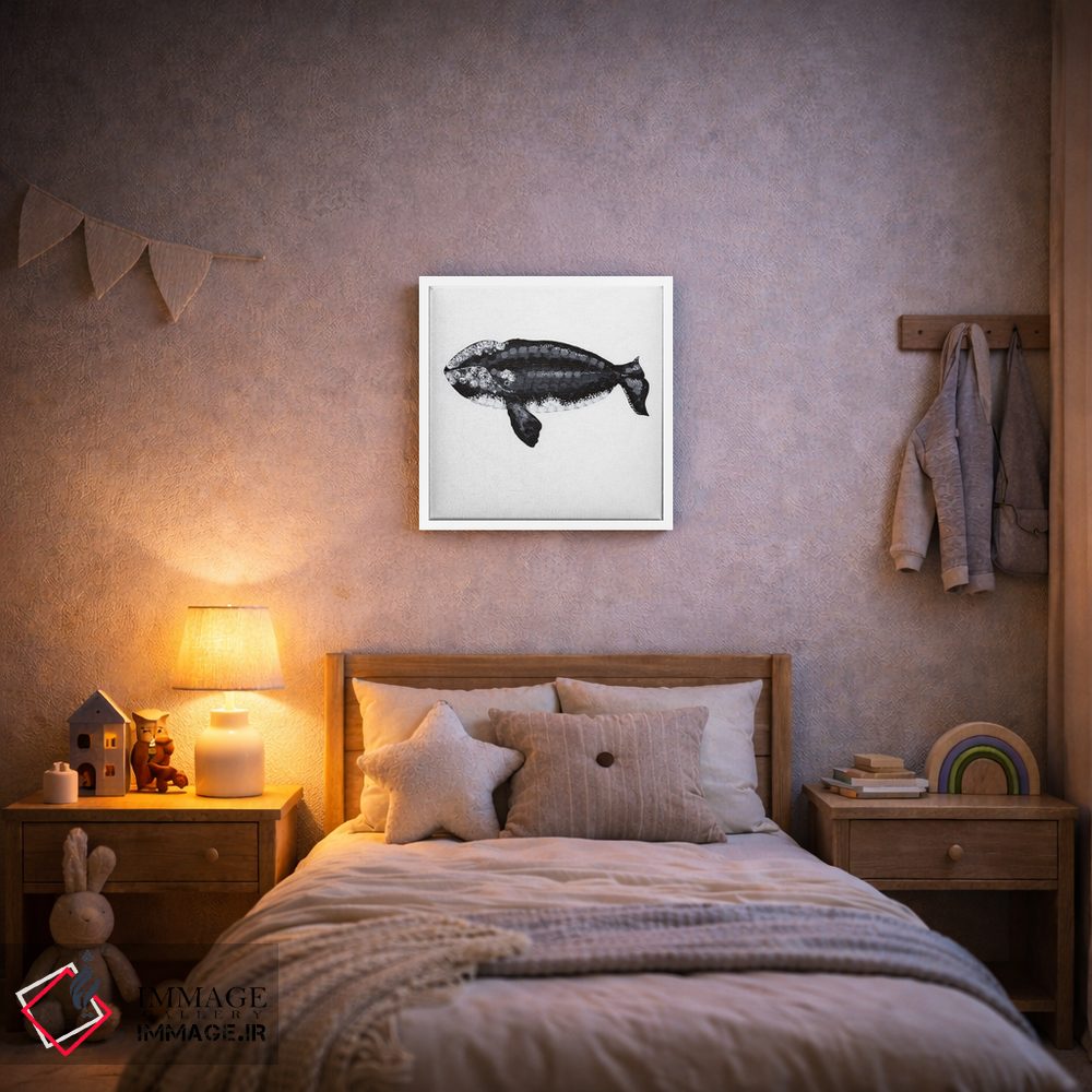 تابلو دکوراتیو نهنگ راست، آواز اعماق اثر کلسی امبلو - D5W