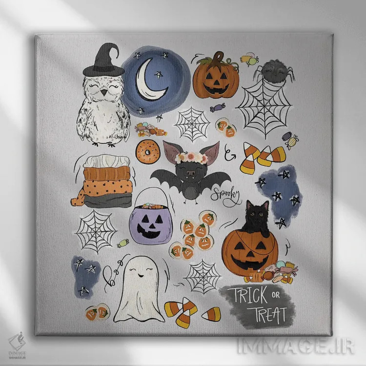 تابلو دکوراتیو احساسات ترسناک اثر کیتی برایانت - نمای روبهرو روی دیوار