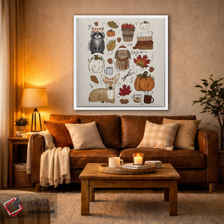 تابلو دکوراتیو حال و هوای پاییزی اثر کیتی برایانت - D1W