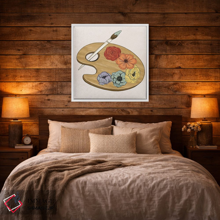 تابلو دکوراتیو پالت هنری گل دار اثر کیتی برایانت - D1W