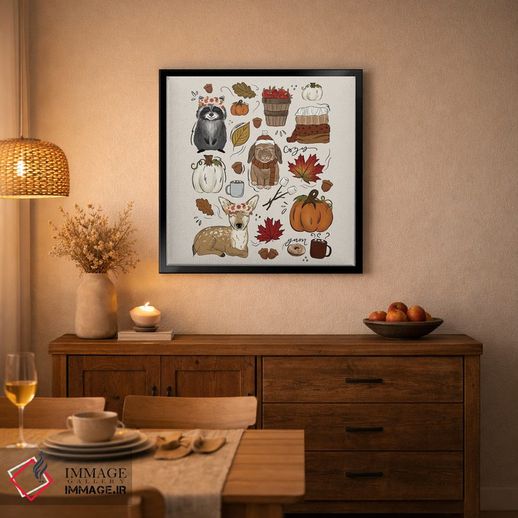 تابلو دکوراتیو حال و هوای پاییزی اثر کیتی برایانت - D2B