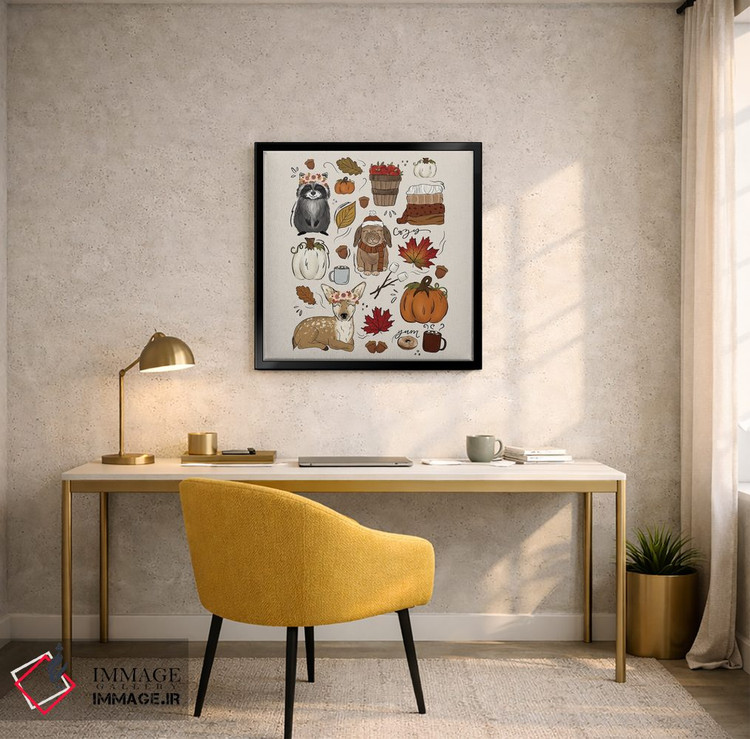 تابلو دکوراتیو حال و هوای پاییزی اثر کیتی برایانت - D5B