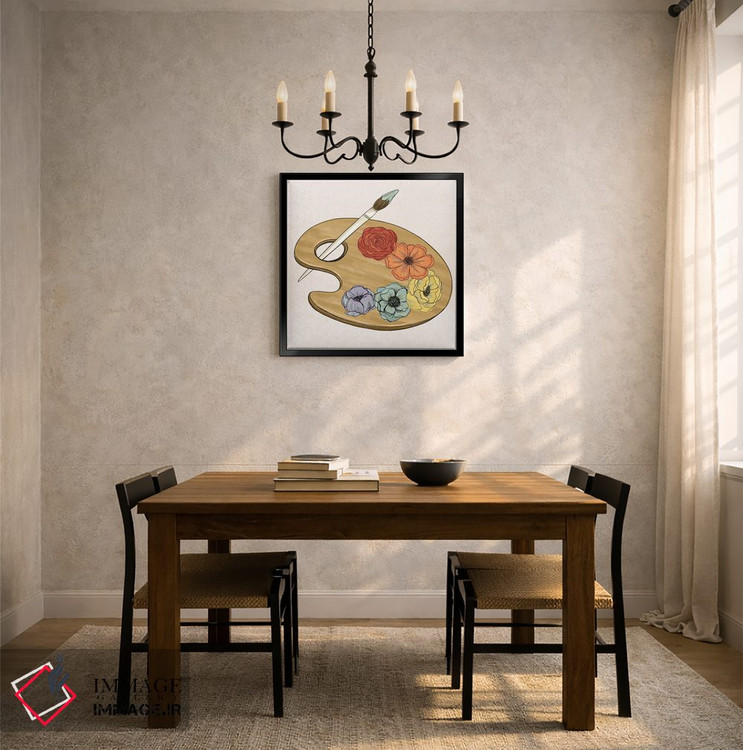 تابلو دکوراتیو پالت هنری گل دار اثر کیتی برایانت - D5B