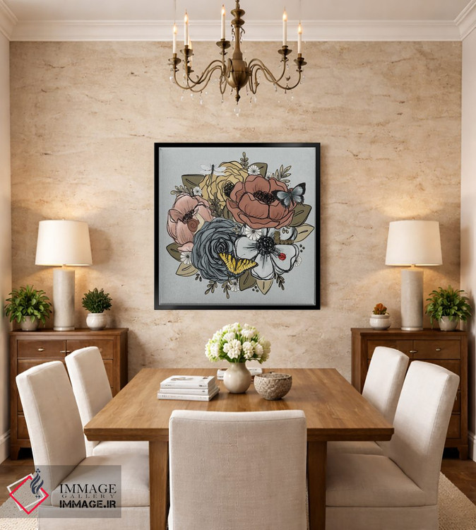 تابلو دکوراتیو دسته گل های باغ بهاری اثر کیتی برایانت - D3B