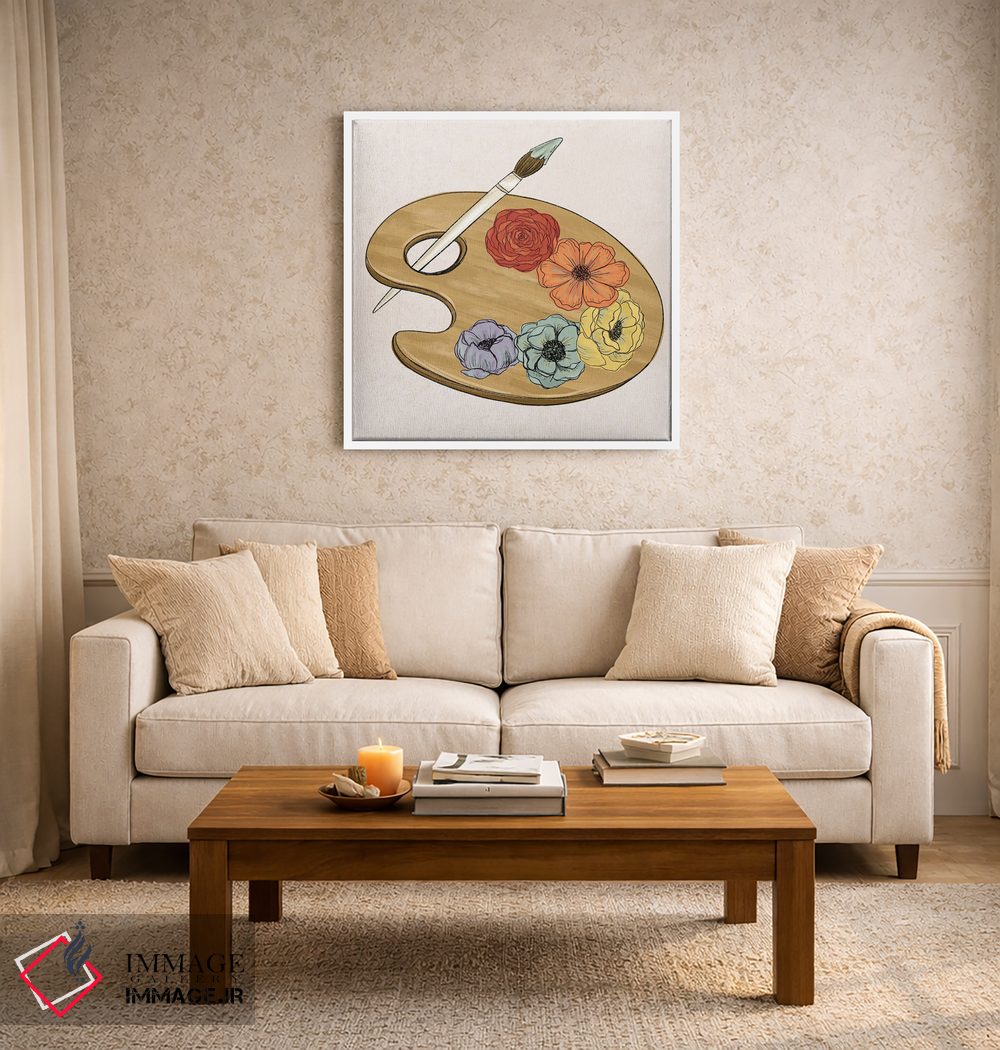 تابلو دکوراتیو پالت هنری گل دار اثر کیتی برایانت - D3W