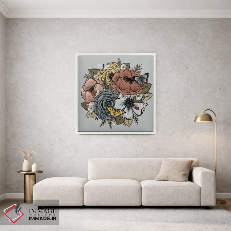 تابلو دکوراتیو دسته گل های باغ بهاری اثر کیتی برایانت - D1W