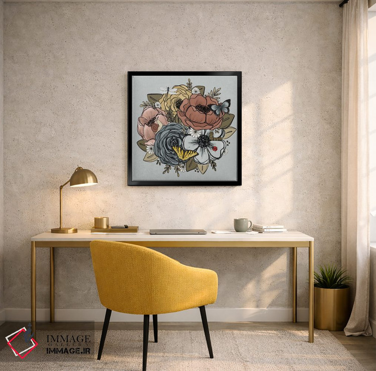 تابلو دکوراتیو دسته گل های باغ بهاری اثر کیتی برایانت - D5B