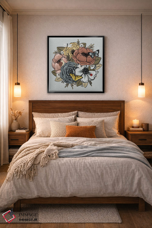 تابلو دکوراتیو دسته گل های باغ بهاری اثر کیتی برایانت - D6B