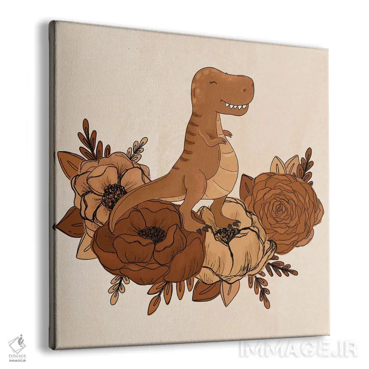 تابلو دکوراتیو گل های تی رکس اثر کیتی برایانت - نمای پرسپکتیو محصول