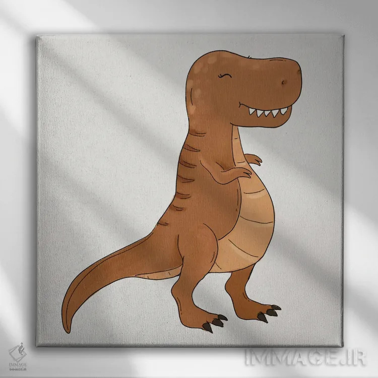 تابلو دکوراتیو تی رکس اثر کیتی برایانت - نمای روبهرو روی دیوار