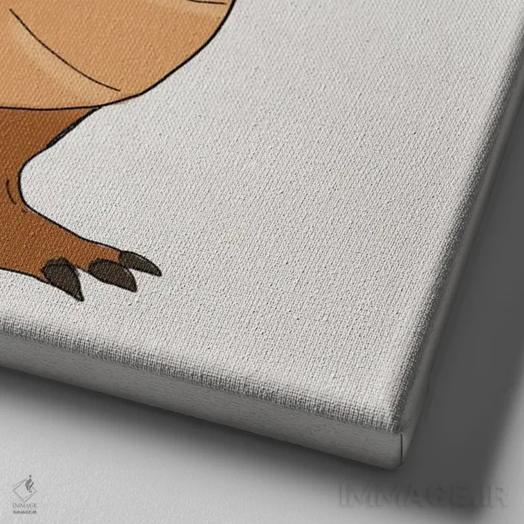 تابلو دکوراتیو تی رکس اثر کیتی برایانت - نمای نزدیک بافت بوم