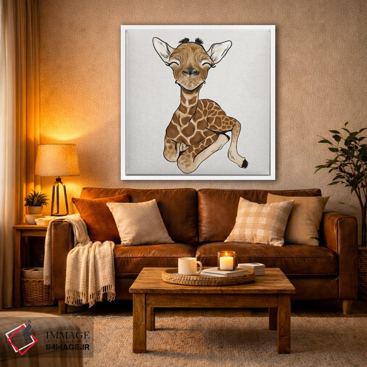 تابلو دکوراتیو زرافه نوزاد اثر کیتی برایانت - D3W