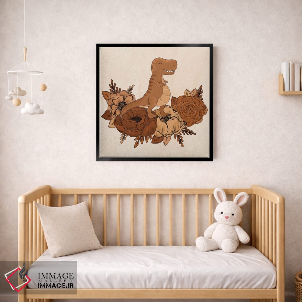 تابلو دکوراتیو گل های تی رکس اثر کیتی برایانت - D1B