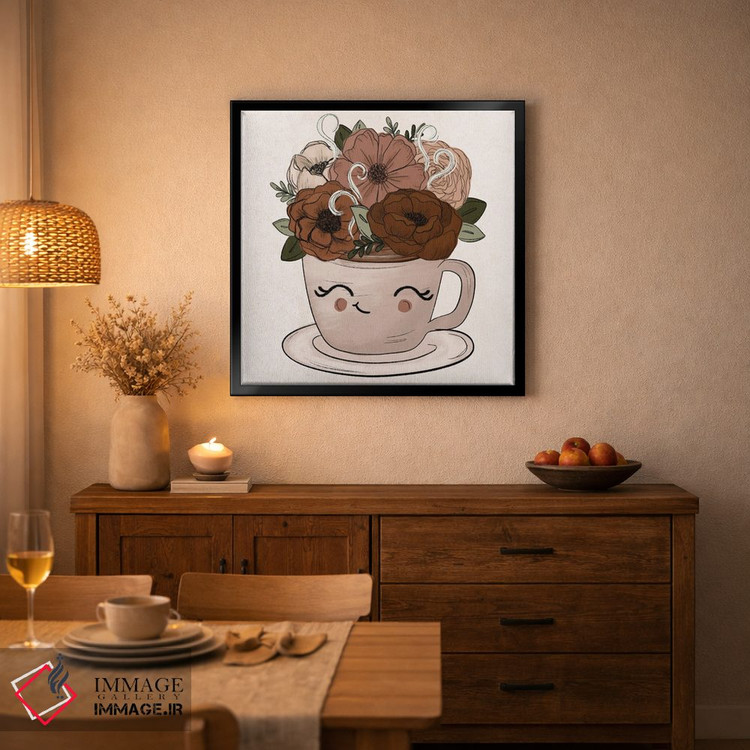 تابلو دکوراتیو فنجان کوچک قهوه یا چای اثر کیتی برایانت - D3B