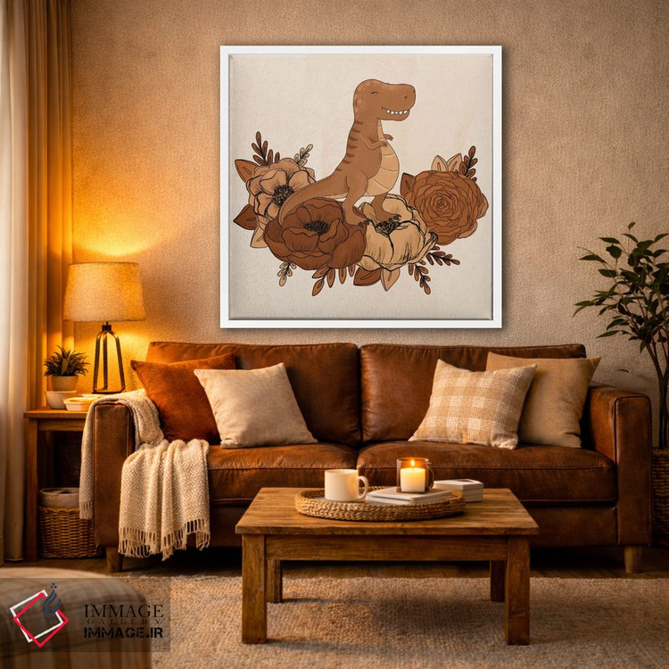 تابلو دکوراتیو گل های تی رکس اثر کیتی برایانت - D4W