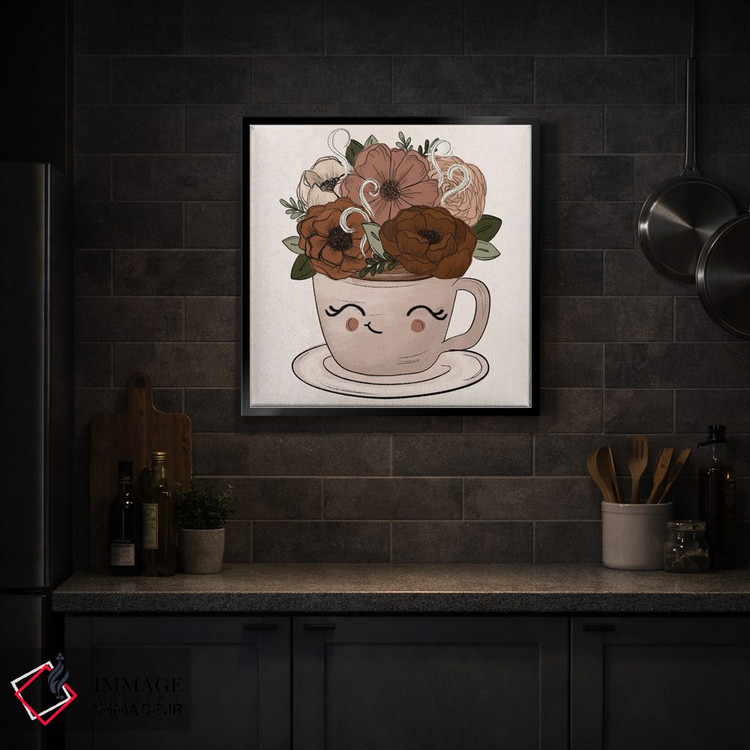 تابلو دکوراتیو فنجان کوچک قهوه یا چای اثر کیتی برایانت - D2B