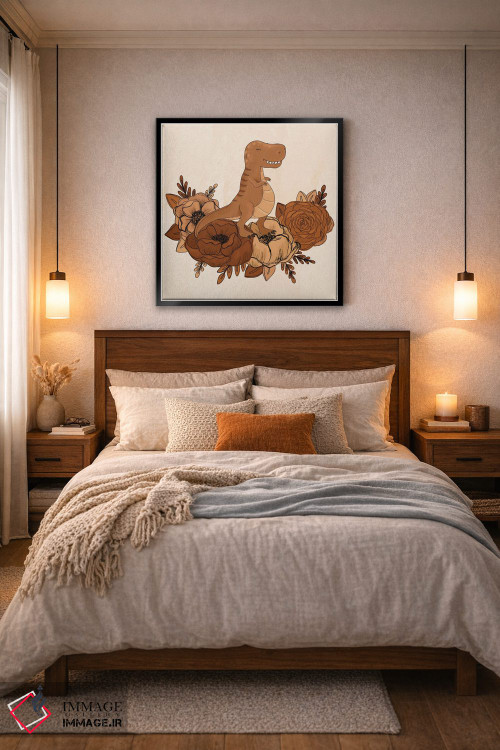 تابلو دکوراتیو گل های تی رکس اثر کیتی برایانت - D6B