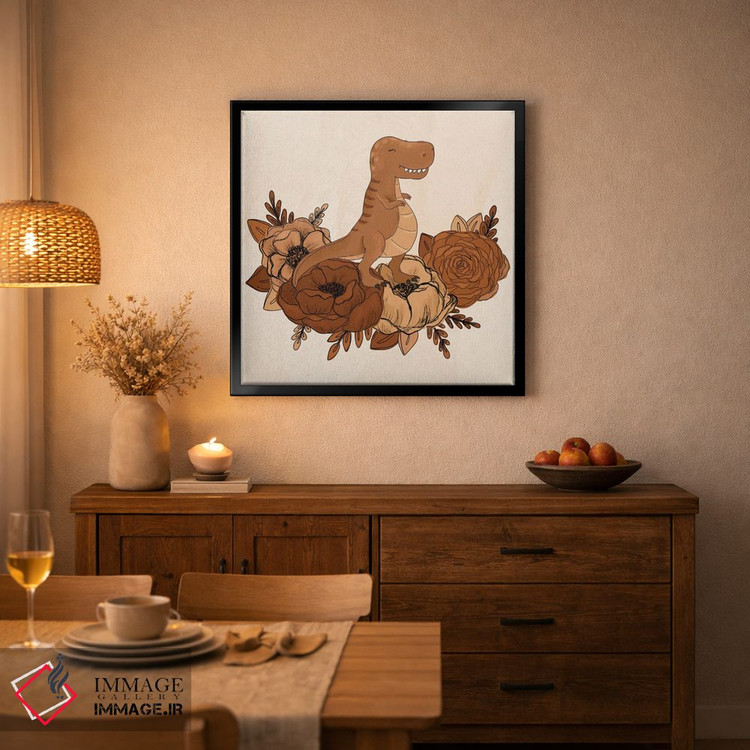 تابلو دکوراتیو گل های تی رکس اثر کیتی برایانت - D5B