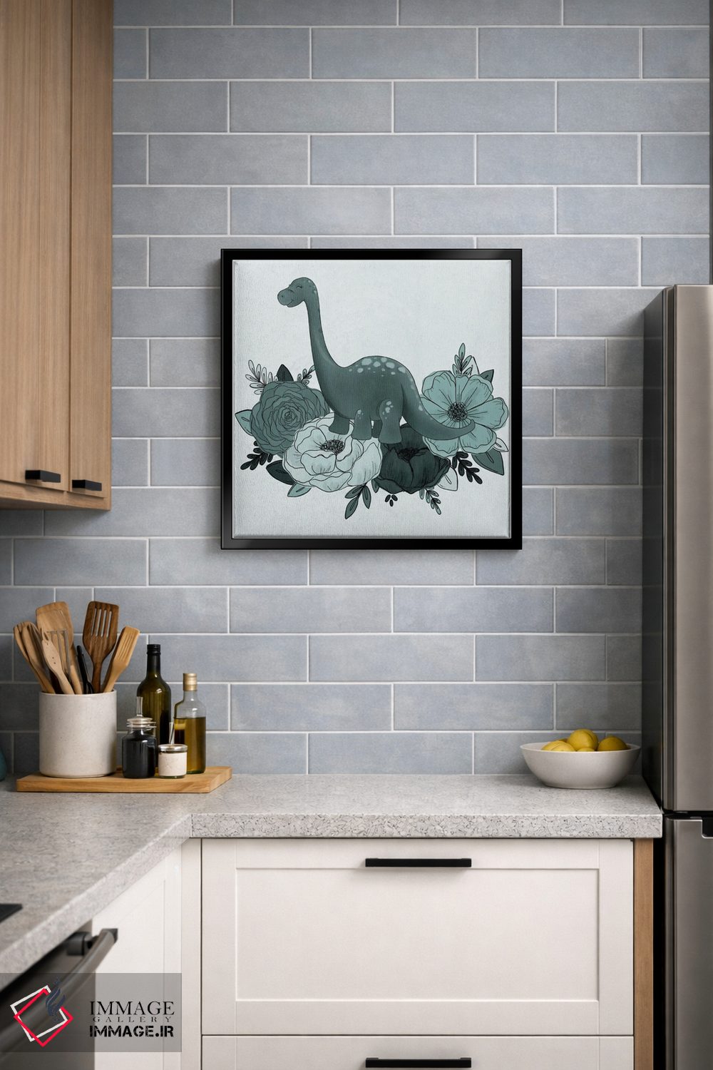 تابلو دکوراتیو گل های برونتوسوروس اثر کیتی برایانت - D6B
