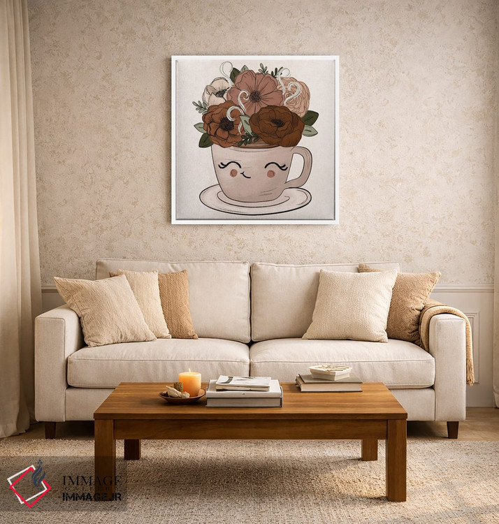 تابلو دکوراتیو فنجان کوچک قهوه یا چای اثر کیتی برایانت - D4W