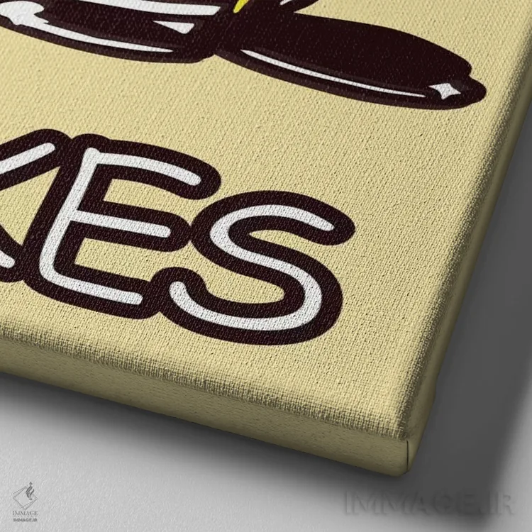 تابلو دکوراتیو تو شربت پنکیک منی اثر فایو بای فایو کالکتیو - نمای نزدیک بافت بوم