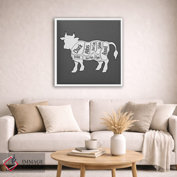 تابلو مدرن نمودار گوشت گاو اثر فایو بای فایو کالکتیو - D2W