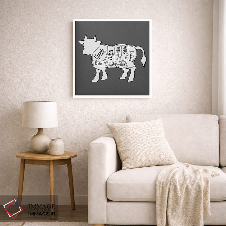 تابلو مدرن نمودار گوشت گاو اثر فایو بای فایو کالکتیو - D6W