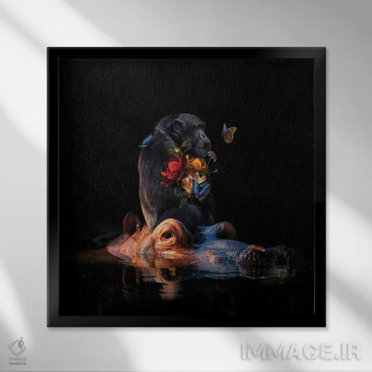 تابلو دکوراتیو کمک به کاهش احساس شکستگی در دیگران اثر کارن کانتوک - نمای قابدار مشکی