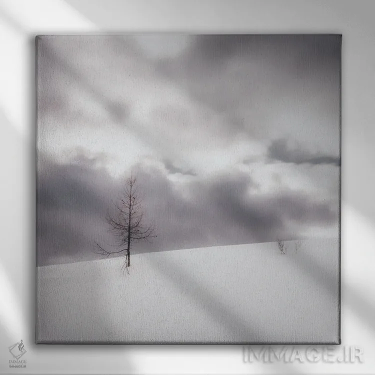 تابلو دکوراتیو ردپاها اثر کریم کارلا - نمای روبهرو روی دیوار