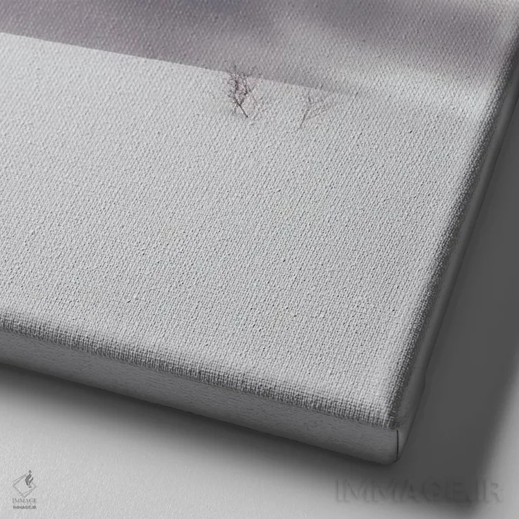 تابلو دکوراتیو ردپاها اثر کریم کارلا - نمای نزدیک بافت بوم