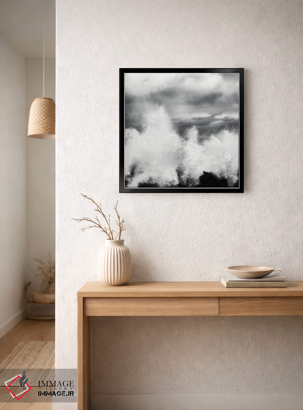 تابلو دکوراتیو موج های شکسته اثر کریم کارلا - D5B