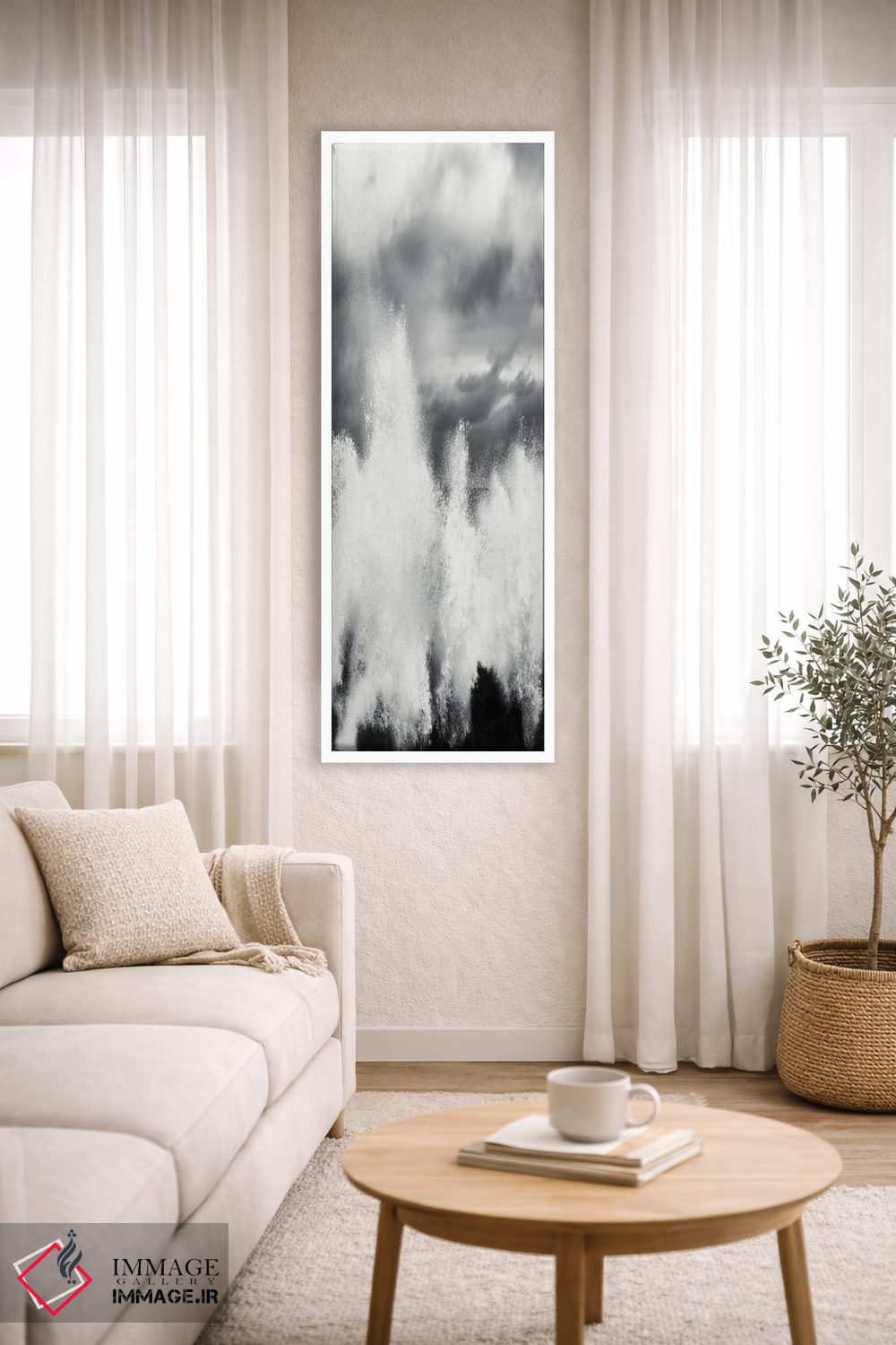 تابلو دکوراتیو موج های شکسته اثر کریم کارلا - D4W
