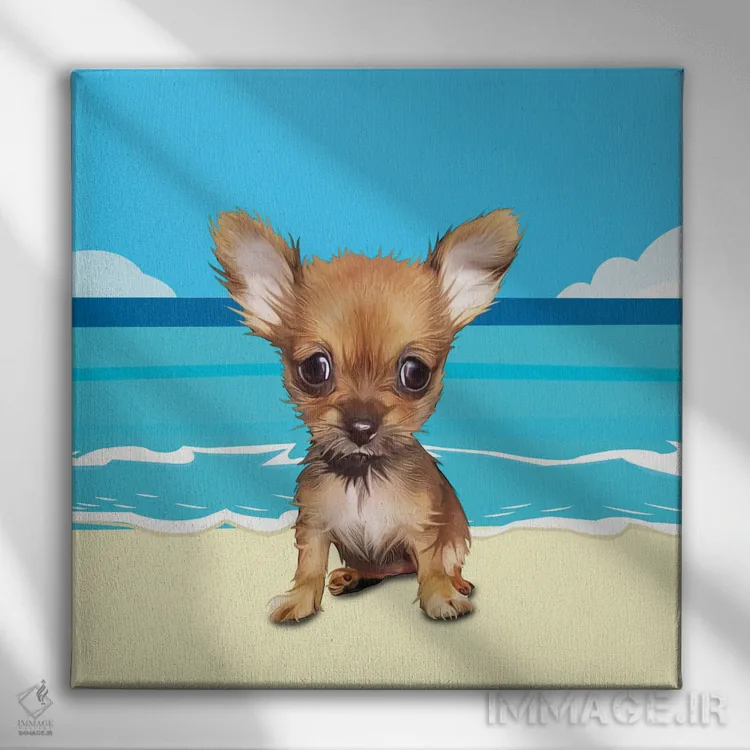 تابلو دکوراتیو چی واوا در ساحل اثر کیم کورینگا - نمای روبهرو روی دیوار