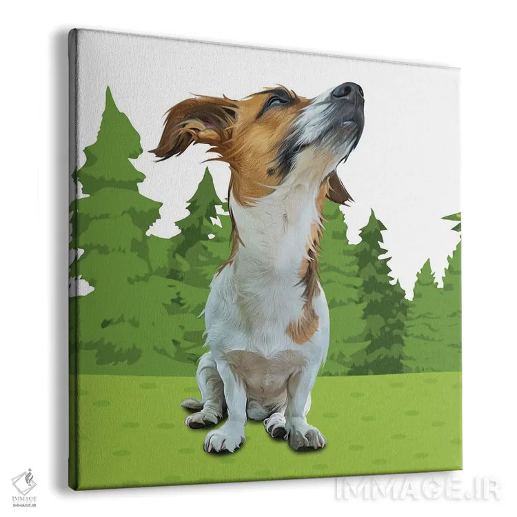 تابلو دکوراتیو بیگل جنگلی اثر کیم کورینگا - نمای پرسپکتیو محصول