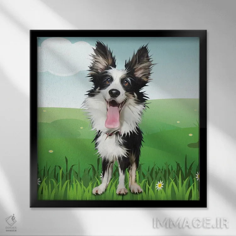 تابلو دکوراتیو سرگرمی بردر کولی اثر کیم کورینگا - نمای قابدار مشکی