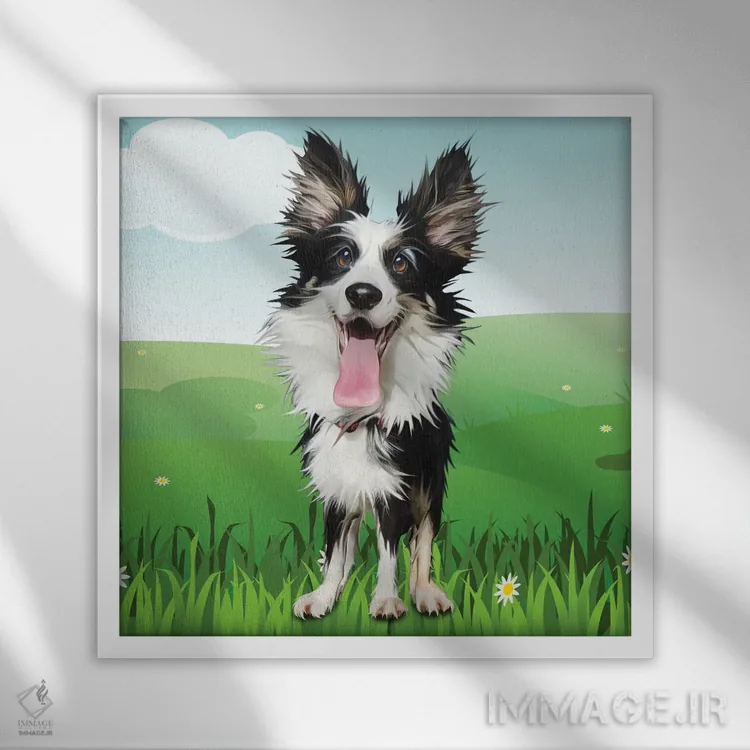 تابلو دکوراتیو سرگرمی بردر کولی اثر کیم کورینگا - نمای قابدار سفید