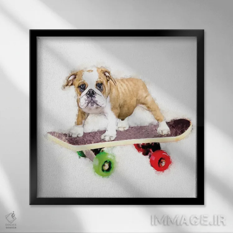 تابلو دکوراتیو گاو روی تخته اثر کیم کورینگا - نمای قابدار مشکی