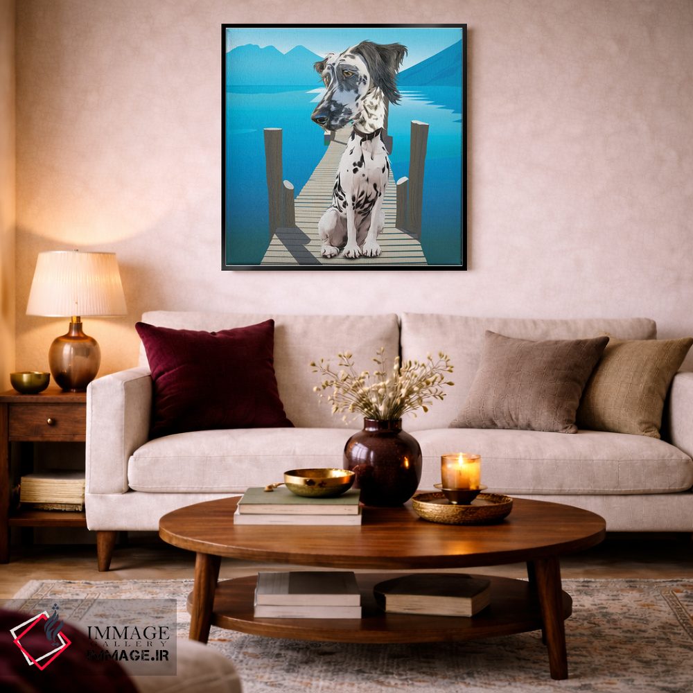 تابلو دکوراتیو دالماتین کنار دریاچه اثر کیم کورینگا - D4B