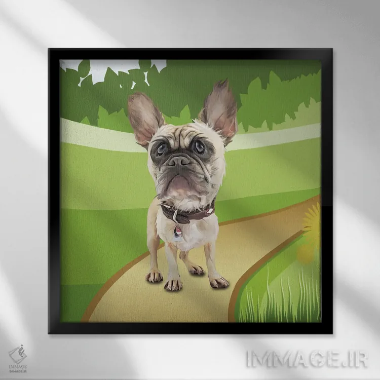 تابلو دکوراتیو گودال آرام اثر کیم کورینگا - نمای قابدار مشکی