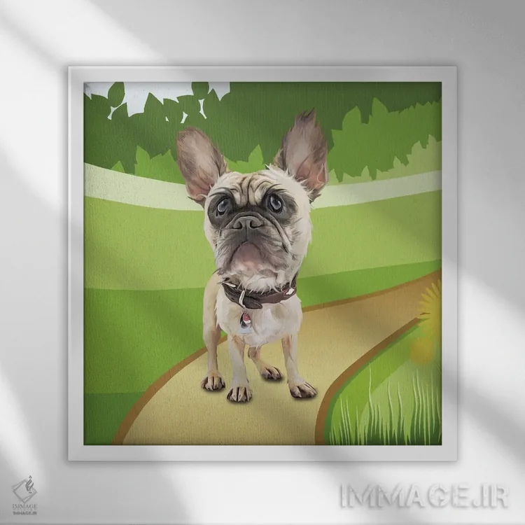 تابلو دکوراتیو گودال آرام اثر کیم کورینگا - نمای قابدار سفید