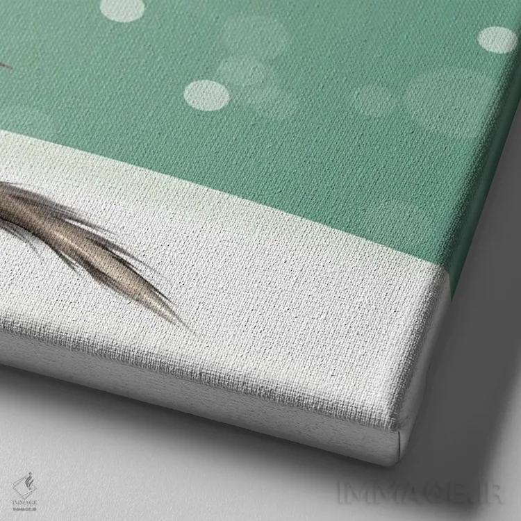 تابلو دکوراتیو سگ گله زوزه کش اثر کیم کورینگا - نمای نزدیک بافت بوم