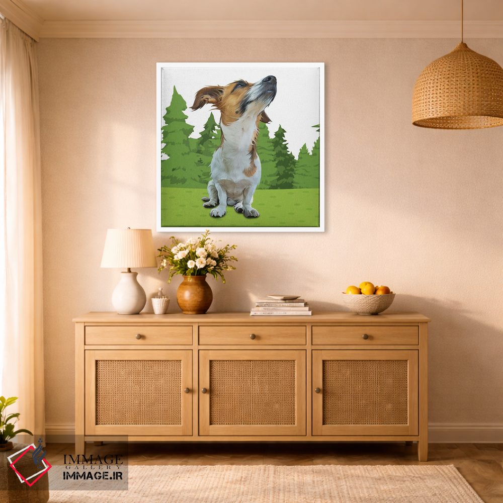 تابلو دکوراتیو بیگل جنگلی اثر کیم کورینگا - D1W