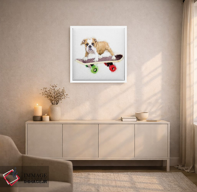 تابلو دکوراتیو گاو روی تخته اثر کیم کورینگا - D6W