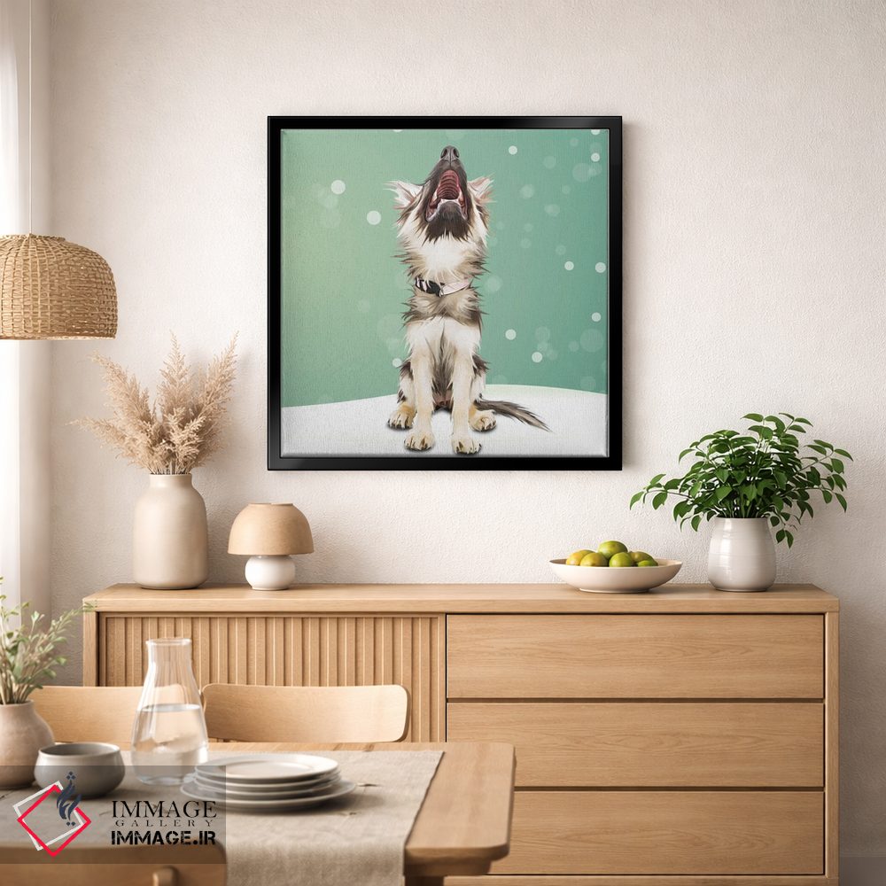 تابلو دکوراتیو سگ گله زوزه کش اثر کیم کورینگا - D2B