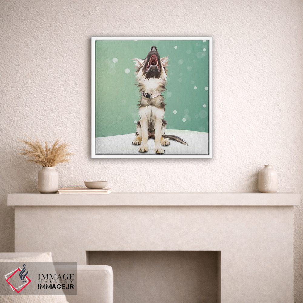 تابلو دکوراتیو سگ گله زوزه کش اثر کیم کورینگا - D1W