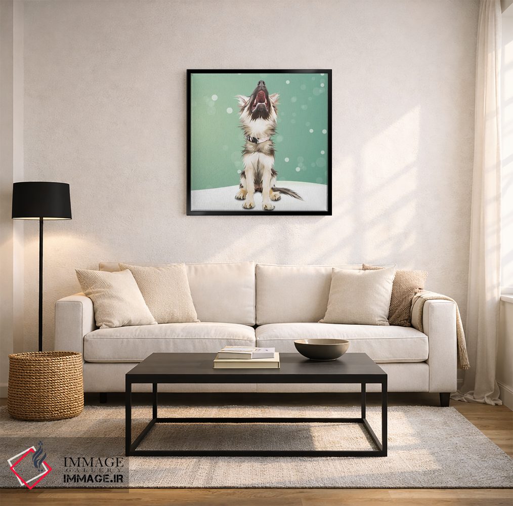 تابلو دکوراتیو سگ گله زوزه کش اثر کیم کورینگا - D4B
