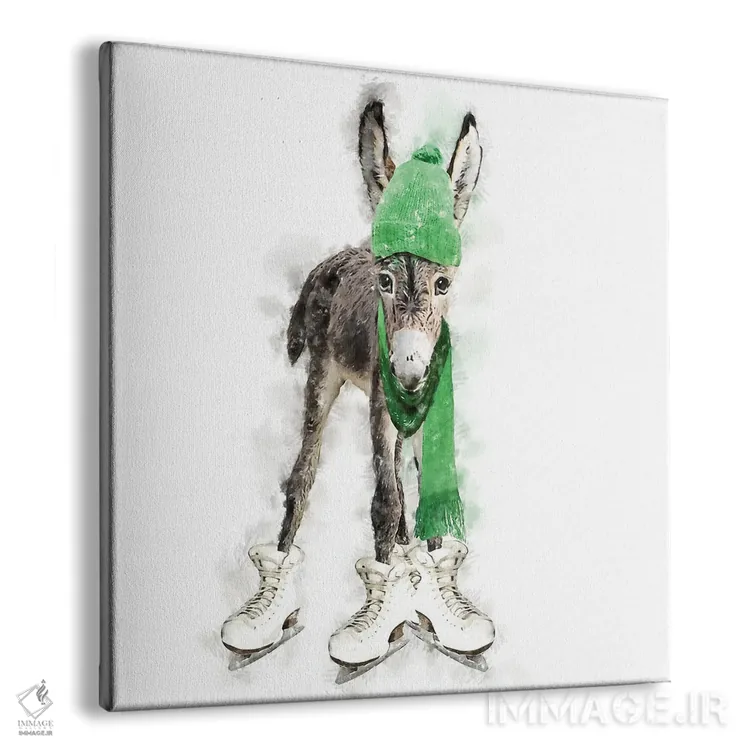 تابلو دکوراتیو الاغ زمستانی اثر کیم کورینگا - نمای پرسپکتیو محصول