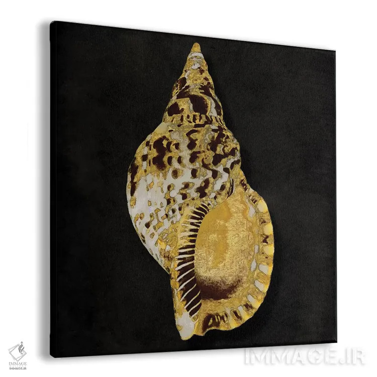 تابلو دکوراتیو گوهرهای طلایی اقیانوس III اثر کارولین کلی - نمای پرسپکتیو محصول