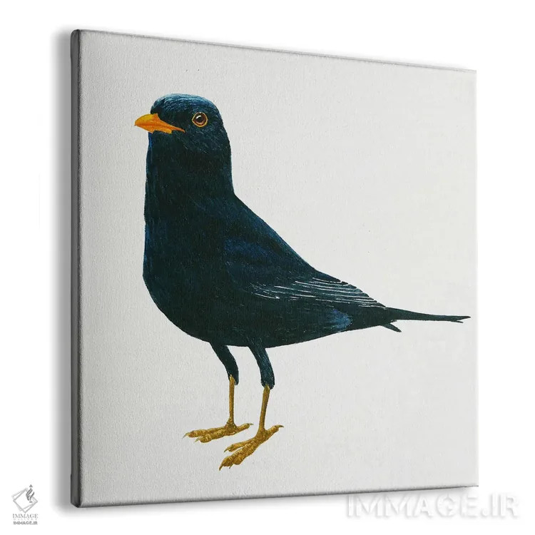 تابلو دکوراتیو ماندن توکای سیاه اثر کارینا دانیلچوک - نمای پرسپکتیو محصول